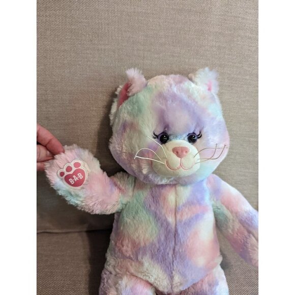 Build-A-Bear Workshop Buddies Multicolor Pastel Sherbert Cat - Picture 2 of 5